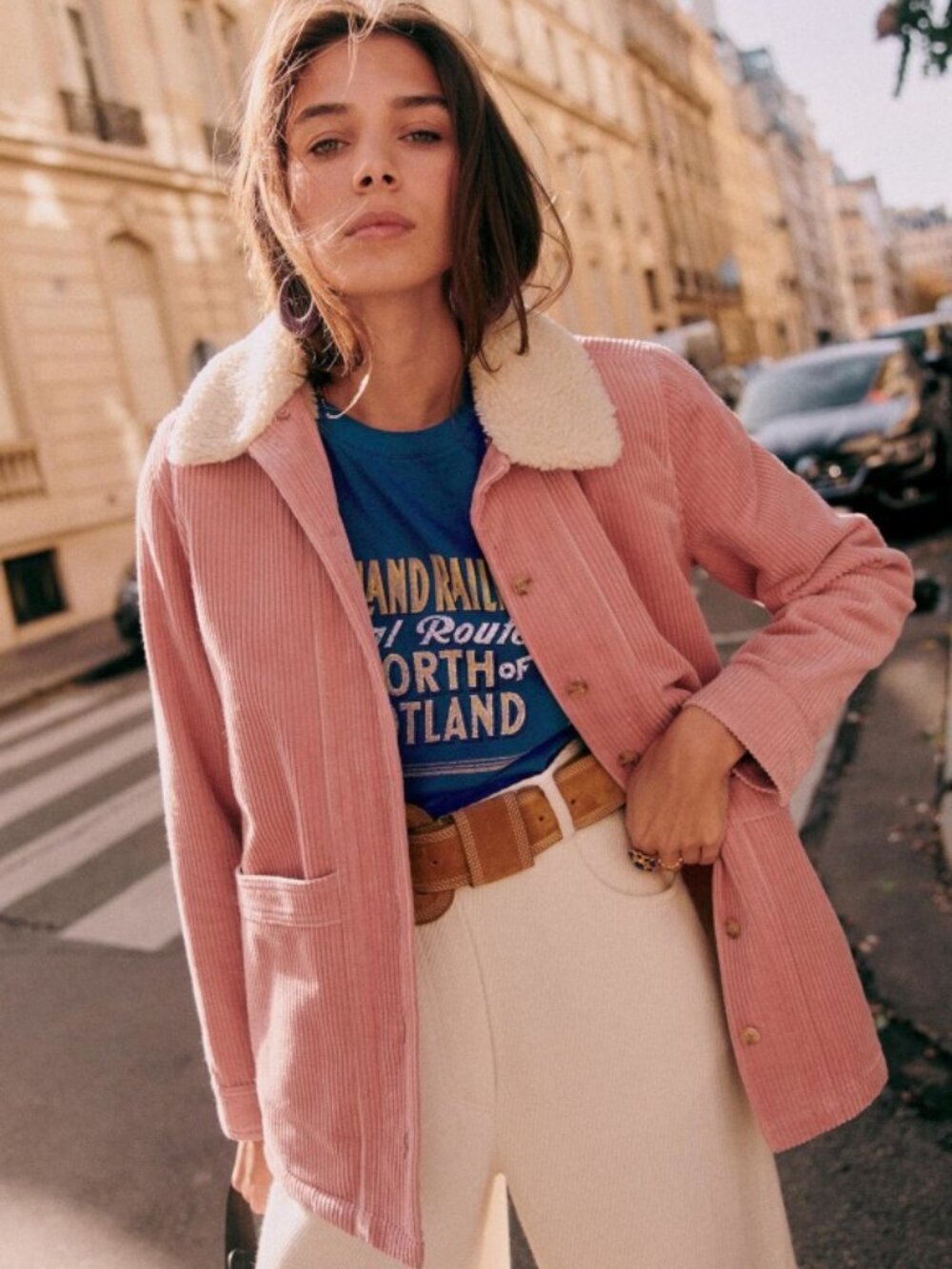 [Sezane] Will Jacket - Pink Creation, Corduroy, Size L - Picture 2 of 14